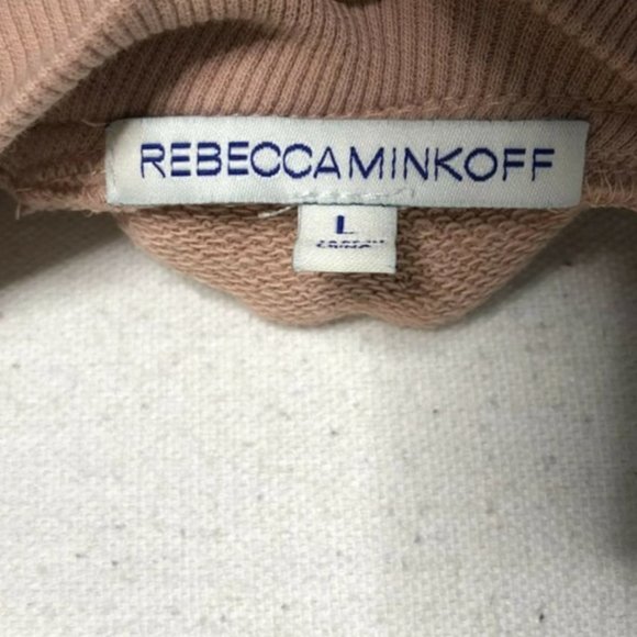 Rebecca Minkoff Macey Pink Off Shoulder Sweatshirt - Picture 7 of 7